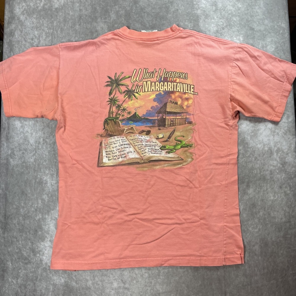 VINTAGE Margaritaville Shirt Size Medium "It's 5:00 Somewhere" Pink